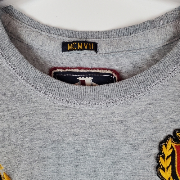 US RUGBY Co Slim Fit Gray T Shirt Top 3XL Mens Patch Embroidered 1907 - Picture 4 of 15